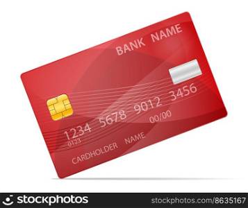 bank plastic card stock vector illustration isolated on white background