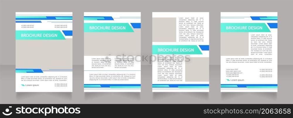 Bank trade services blank brochure layout design. Banking service. Vertical poster template set with empty copy space for text. Premade corporate reports collection. Editable flyer paper pages. Bank trade services blank brochure layout design