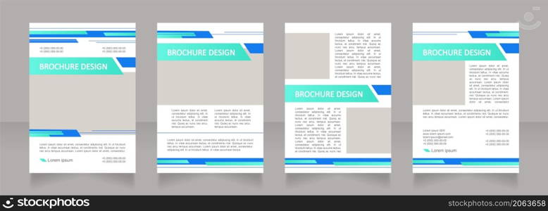 Bank trade services blank brochure layout design. Banking service. Vertical poster template set with empty copy space for text. Premade corporate reports collection. Editable flyer paper pages. Bank trade services blank brochure layout design