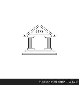 Bank vector icon illustration logo design