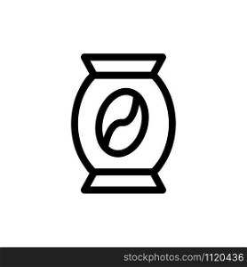 Bank with coffee vector icon. A thin line sign. Isolated contour symbol illustration. Bank with coffee vector icon. Isolated contour symbol illustration