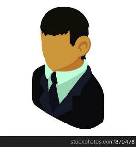 Banker asian icon. Isometric illustration of banker asian vector icon for web. Banker asian icon, isometric 3d style
