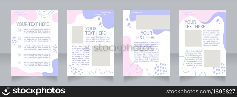 Banking and finance blank brochure layout design. Investment. Vertical poster template set with empty copy space for text. Premade corporate reports collection. Editable flyer paper pages. Banking and finance blank brochure layout design