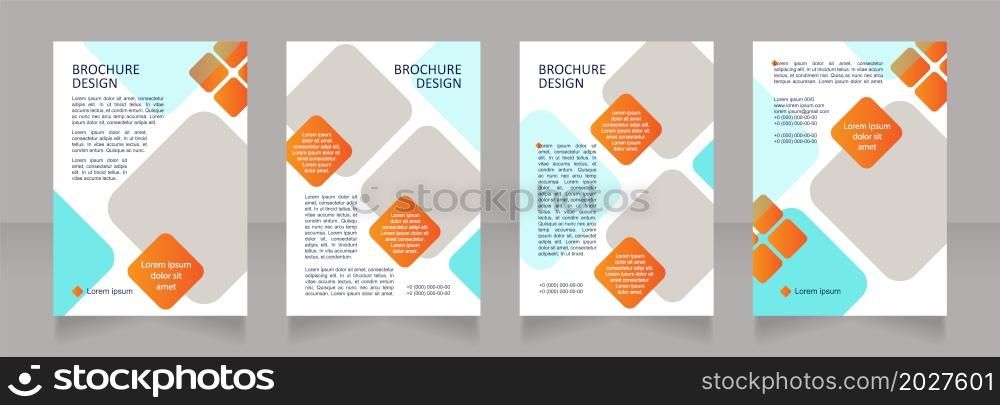 Banking and finance service blank brochure layout design. Vertical poster template set with empty copy space for text. Premade corporate reports collection. Editable flyer paper pages. Banking and finance service blank brochure layout design