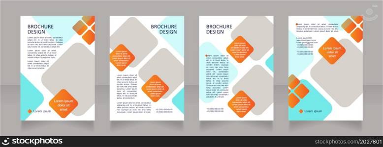 Banking and finance service blank brochure layout design. Vertical poster template set with empty copy space for text. Premade corporate reports collection. Editable flyer paper pages. Banking and finance service blank brochure layout design