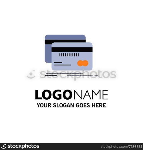 Banking, card, credit, debit, finance Flat Color Icon Vector