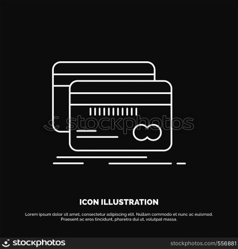 Banking, card, credit, debit, finance Icon. Line vector symbol for UI and UX, website or mobile application. Vector EPS10 Abstract Template background