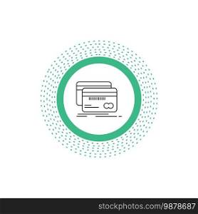 Banking, card, credit, debit, finance Line Icon. Vector isolated illustration. Vector EPS10 Abstract Template background