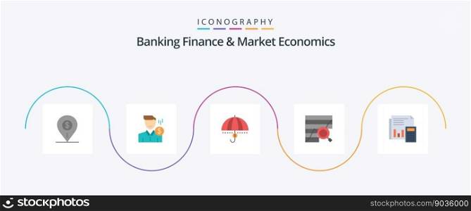 Banking Finance And Market Economics Flat 5 Icon Pack Including protection. financial. male. finance. user