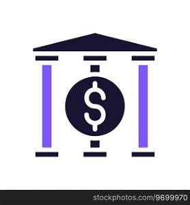 Banking icon solid purple black illustration vector element and symbol perfect.