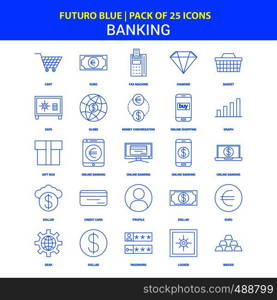 Banking Icons - Futuro Blue 25 Icon pack
