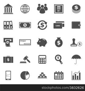 Banking icons on white background, stock vector