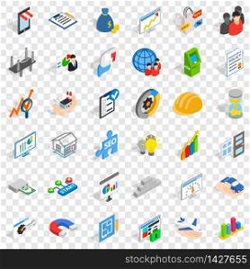 Banking icons set. Isometric style of 36 banking vector icons for web for any design. Banking icons set, isometric style