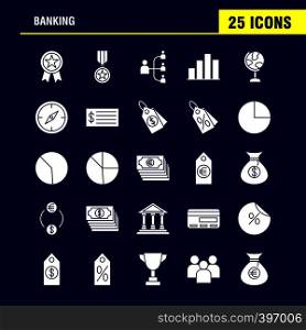 Banking Solid Glyph Icon for Web, Print and Mobile UX/UI Kit. Such as: Achievement, Award, First, Medal, Prize, Achievement, Award, First, Pictogram Pack. - Vector