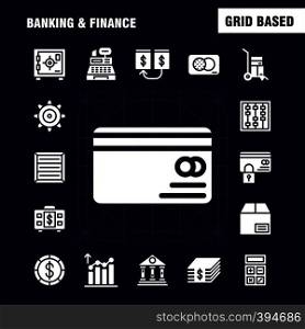 Banking Solid Glyph Icon Pack For Designers And Developers. Icons Of Analysis, Financial, Graph, Report, Down, Hierarchy, Management, Organization, Vector