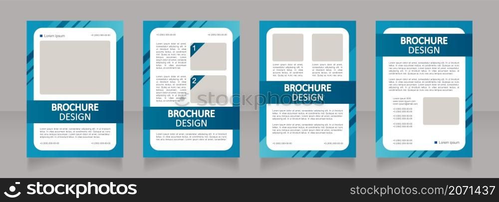 Banking support service information blank brochure layout design. Vertical poster template set with empty copy space for text. Premade corporate reports collection. Editable flyer paper pages. Banking support service information blank brochure layout design