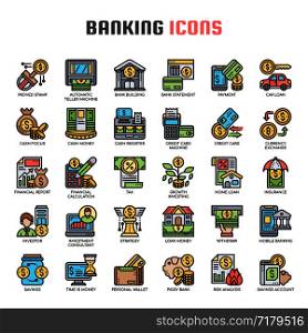 Banking , Thin Line and Pixel Perfect Icons
