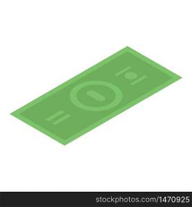 Banknote icon. Isometric of banknote vector icon for web design isolated on white background. Banknote icon, isometric style