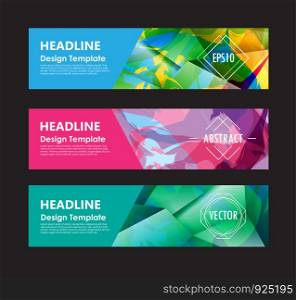 Banner abstract colorful polygon background design vector template