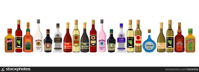 Banner alcoholic beverages. vector