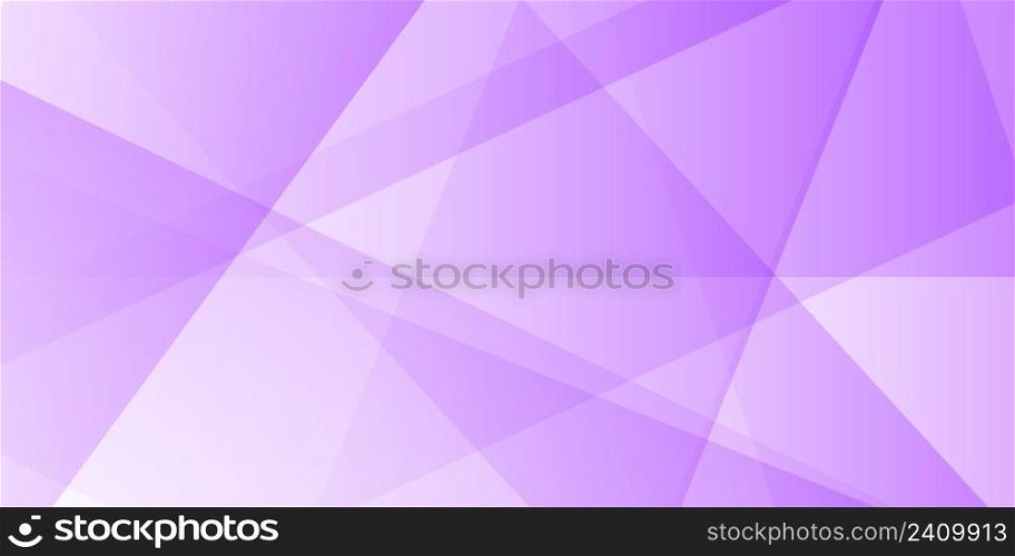 Banner background with pastel purple low poly design, vector horizontal purple banner