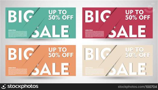 Banner collection of big sale