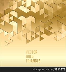 Banner design. Abstract template background with gold triangle shapes. . Abstract template background with gold triangle shapes. Vector illustration EPS10