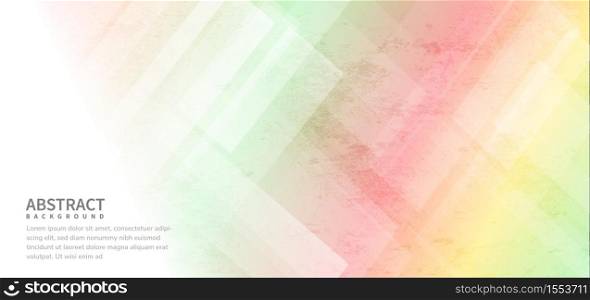 Banner design geometric colorful overlapping with grunge texture background. You can use for ad, poster, template, business presentation. Vector illustration