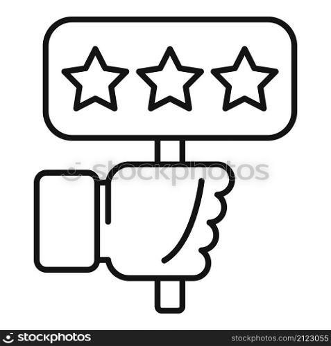 Banner feedback icon outline vector. Product review. Online customer. Banner feedback icon outline vector. Product review