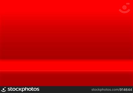 Banner for advertise product on website, Vector empty light room background red color studio ,product display with copy space for display of content design. vector concept illustration for design.