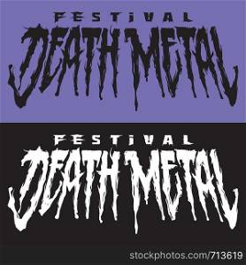 Banner for death metal music festival
