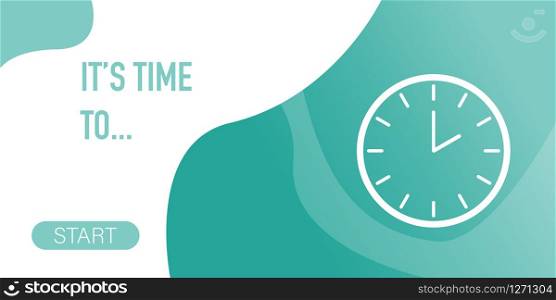 banner for presenting ideas related to time vector