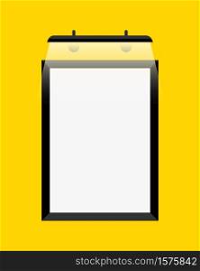 Banner frame. Frame with light on yellow background. Vector illustration