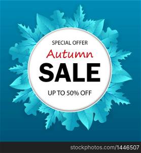 Banner of autumn sale with seasonal fall leaves. Autumn sale tag. Sale promotional material. Design for banner, poster, newsletter, placard, brochure, presentation, website. vector eps 10. Banner of autumn sale with seasonal fall leaves. Autumn sale tag. Sale promotional material. Design for banner, poster, newsletter, placard, brochure, presentation, website. vector