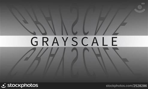 Banner of Grayscale Corporation with shadows on gray background. Leader company buying bitcoins and other digital currencies and pushing the market upwards. Vector illustration.. Banner of Grayscale Corporation with shadows on gray background. Leader company buying bitcoins and other digital currencies and pushing the market upwards.
