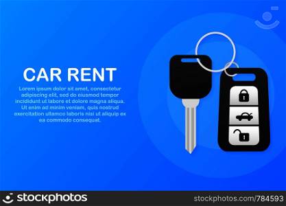 Banner of Rent auto service. Trading cars and rental cars. Web Site, Advertising like Hand and Key. Vector illustration.. Banner of Rent auto service. Trading cars and rental cars. Web Site, Advertising like Hand and Key. Vector stock illustration.