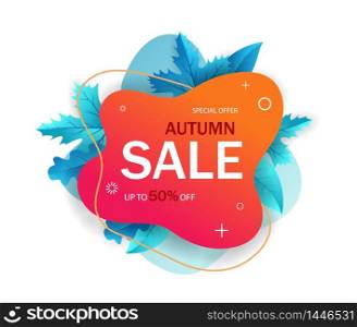 Banner of sale for website. Autumn sale abstract geometric background. Sale promotional material with liquid shape. Design for mobile apps, banner, ad, placard, brochure, flyer, website.vector eps10. Banner of sale for website. Autumn sale abstract geometric background. Sale promotional material with liquid shape. Design for mobile apps, banner, ad, placard, brochure, flyer, website.vector