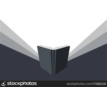 Banner or background for text. The light coming from the book. Background for advertising. Vector illustration