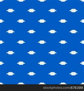 Banner or label pattern repeat seamless in blue color for any design. Vector geometric illustration. Banner or label pattern seamless blue
