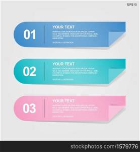 Banner paper tag for business template background. Vector illustration.