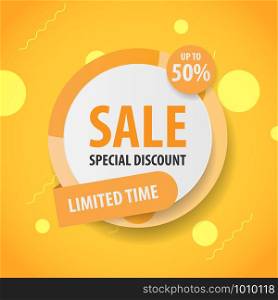 Banner Sale , Promotion sale tag banner limited time and special offer , advertising element art , vector illustration , eps10