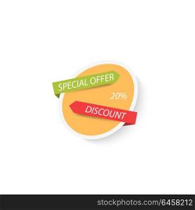 Banner sales discount special offer .. Banner sales discount special offer on white background. Vector illustration .