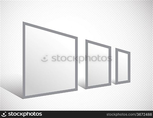 Banner stand in gray color on abstract background