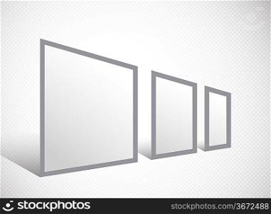 Banner stand in gray color on abstract background