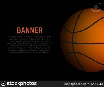 Banner template for a basketball game. Vector stock illustration. Banner template for a basketball game. Vector stock illustration.