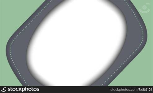 Banner template green and gray curved shapes on white background. Vector illustration