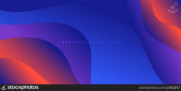 Banner web template abstract neon color dynamic wave shape pattern background. Vector graphic illustration