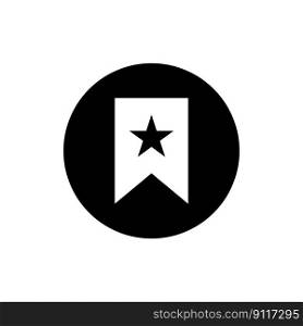 banner with black pennant star icon. Star icon. Vector illustration. EPS 10.. banner with black pennant star icon. Star icon. Vector illustration.