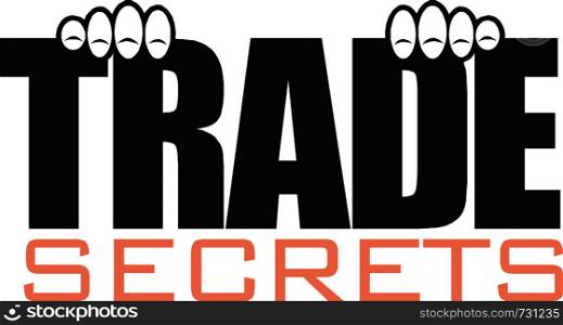 Banner with the text trade secrets, vector illustration