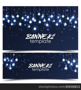 Banners for sale. Vector illustration template banners for sale, posters, invitation. Abstract background. Night scene